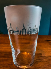 Glasgow skyline beer glass