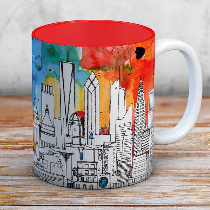 New York skyline mug - colour