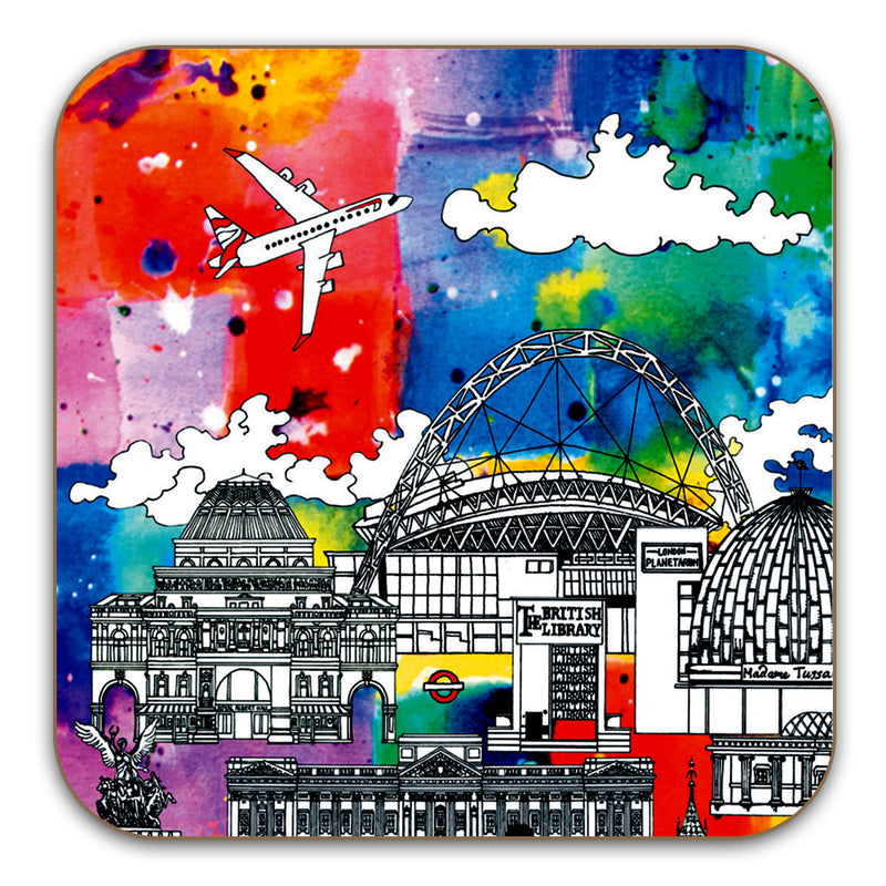 London Skyline Colour - 6 coaster Set