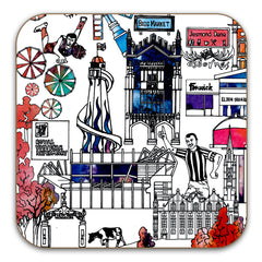 Newcastle Skyline Colour - 6 coaster Set