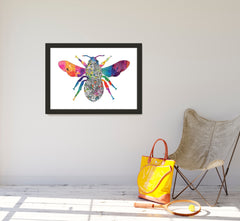 Manchester Worker Bee Print - White Background