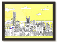 Spinningfields & Deansgate, Manchester (50 windows of creativity) - Art Print