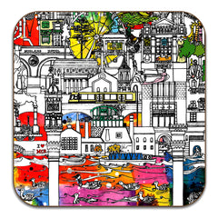 Manchester Skyline Coasters Set of 6 - colour