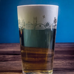 Manchester Skyline Beer Glass
