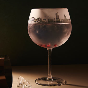 Leeds Skyline - 2nds Gin Glass - PRICE DROP - ALL STOCK MUST GO