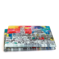 Manchester Skyline- 2 Glass Coaster Set