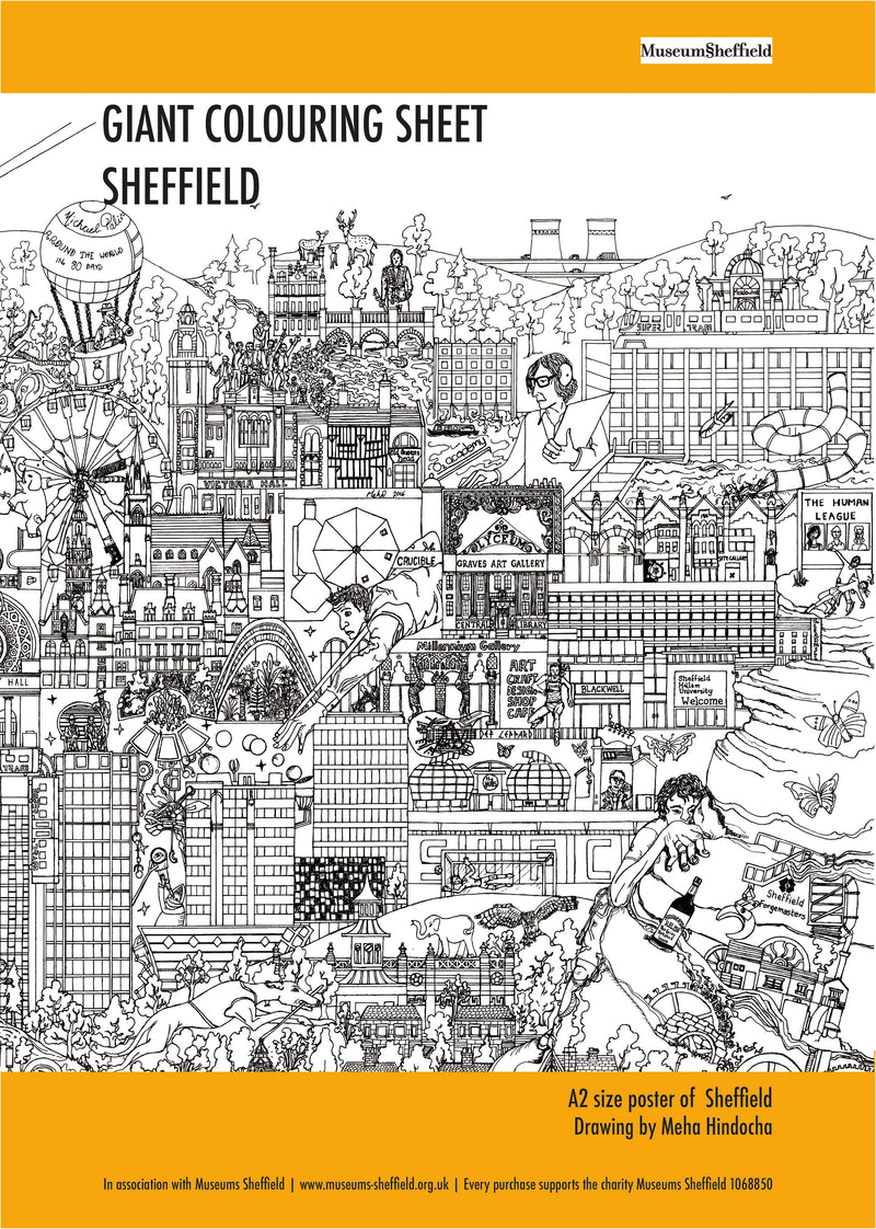 Sheffield Skyline Giant Colouring Sheet