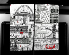 London Skyline Black & White Tea Towel