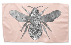 Manchester Worker Bee  - Tea Towel. Available in Navy, Grey, Royal Blue, Mustard & Pink